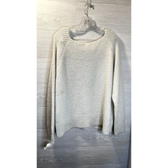 Chelsea 28‎ from Nordstrom Ivory Metallic Combo Long Sleeve Pullover Sweater - Picture 4 of 5